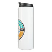 Blauwe marine Nautisch Anker jachtclub boot jachth Thermosbeker (Geroteerd rechts)