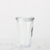 Blauwe Marine Nautische Anker jacht club boot jach Acryl Drinkbeker (Rechts)