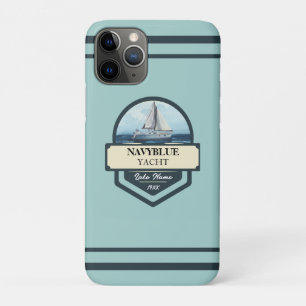 Blauwe Marine Nautische Anker jacht club boot jach Case-Mate iPhone Case