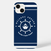 Blauwe Marine Nautische Anker jacht club boot jach Case-Mate iPhone Case (Achterkant)