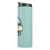 Blauwe Marine Nautische Anker jacht club boot jach Thermosbeker (Geroteerd rechts)