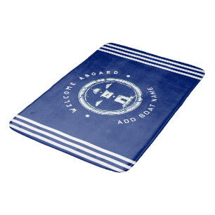 Blauwe Marine Nautische Anker jacht club boot Retr Badmat