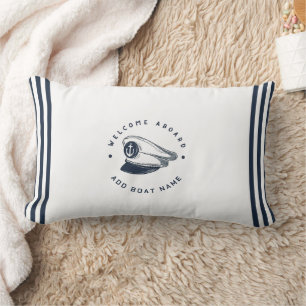 Blauwe Marine Nautische Anker jacht club boot zeil Kussen