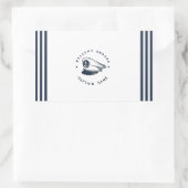 Blauwe Marine Nautische Anker jacht club boot zeil Rechthoekige Sticker (Tas)