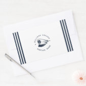 Blauwe Marine Nautische Anker jacht club boot zeil Rechthoekige Sticker (Envelop)