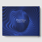 Blauwe marinedecoratieve gastboeken gastenboek (Achterkant)