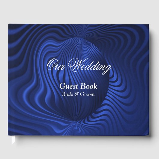 Blauwe marinedecoratieve gastboeken gastenboek (Voorkant)