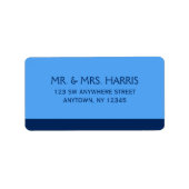 Blauwe marinegrens etiket (Voorkant)