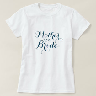 Blauwe marinemoeder van de bruidbruiloft T-Shirt