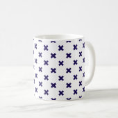 Blauwe marineschijven op witte koffiemok (Voorkant rechts)