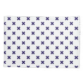 Blauwe marineschijven op witte kussensloop (Achterkant)