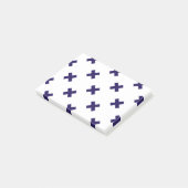 Blauwe marineschijven op witte post-it® notes (Schuin)