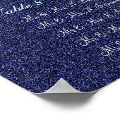 Blauwe marineschijven voor bruiloft poster (Hoek)