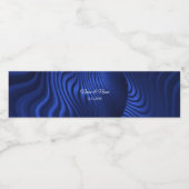 Blauwe marineslag Decoratief Water Fles Etiket (Enkel label)