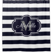 Blauwe marineslantaarn douchegordijn (Voorkant)