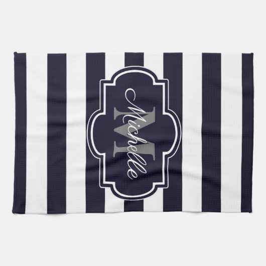 Blauwe marineslantaarn theedoek (Horizontaal)