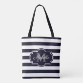 Blauwe marineslantaarn tote bag (Achterkant)