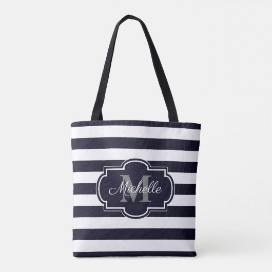 Blauwe marineslantaarn tote bag (Achterkant)