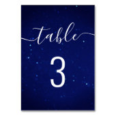 Blauwe marinesterstersterren bruiloft. Script-kall Kaart (Voorkant)