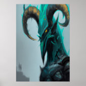 Blauwe marinevogel | AI Art Poster (Voorkant)