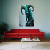 Blauwe marinevogel | AI Art Poster