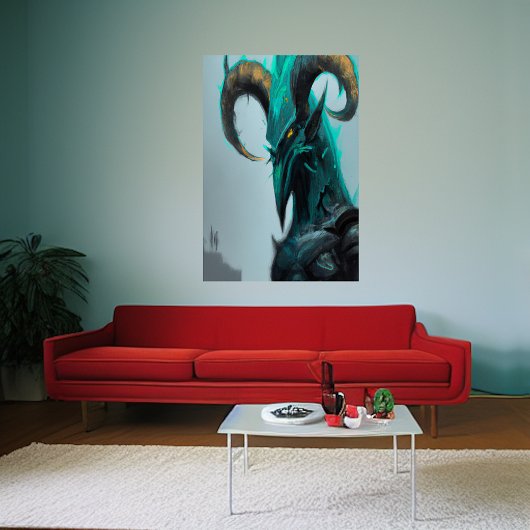 Blauwe marinevogel | AI Art Poster