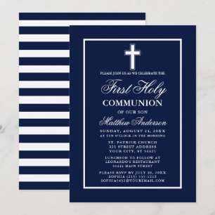 Blauwe marinier Eerste Heilige Communie Kaart