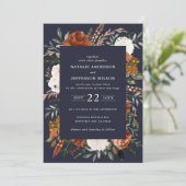 Blauwe marinier, elegant modern kaart (Staand voorkant)