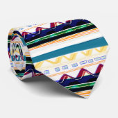 Blauwe marinier en geel stropdas (Opgerold)