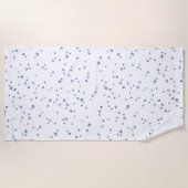 Blauwe marinier en witte tapijten Kleine sterren Strandlaken (Voorkant)