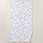 Blauwe marinier en witte tapijten Kleine sterren Strandlaken (Voorkant)