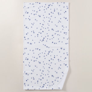 Blauwe marinier en witte tapijten Kleine sterren Strandlaken