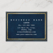 Blauwe marinier Golden Lijst Velvet White Vip Visitekaartje (Achterkant)