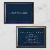 Blauwe marinier Golden Lijst Velvet White Vip Visitekaartje (Voorkant / Achterkant)