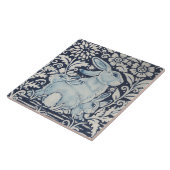 Blauwe marinier — mammie en Baby konijnenlentebloe Tegeltje (Zijkant)