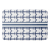 Blauwe marinier Nautical Anchor stripe Badmat (Voorkant)