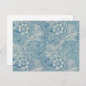 Blauwe mariniers (door William Morris) Briefkaart (Voorkant / Achterkant)