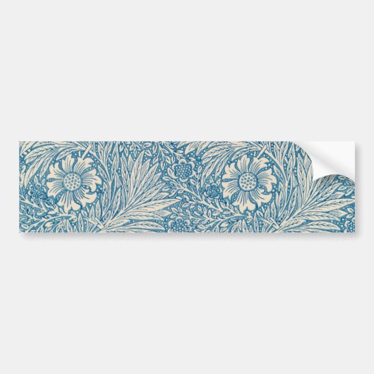 Blauwe mariniers (door William Morris) Bumpersticker (Voorkant)