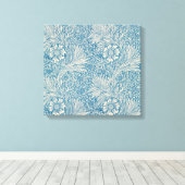 Blauwe mariniers (door William Morris) Canvas Afdruk (Insitu (Houten vloer))