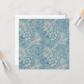 Blauwe mariniers (door William Morris) Kaart (Voorkant / Achterkant in situ)