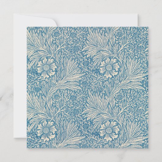 Blauwe mariniers (door William Morris) Kaart (Voorkant)