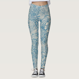 Blauwe mariniers (door William Morris) Leggings