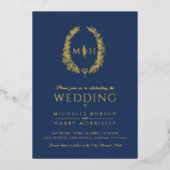 Blauwe mariniers en blanke mariniers folie uitnodiging (Voorkant)