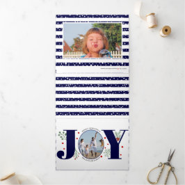 Blauwe mariniers en kerstfeestfoto's drieluik wenskaart