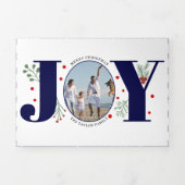 Blauwe mariniers en kerstfeestfoto's drieluik wenskaart (Cover)