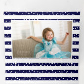 Blauwe mariniers en kerstfeestfoto's drieluik wenskaart (Binnenzijde eerst)