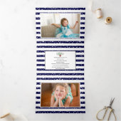 Blauwe mariniers en kerstfeestfoto's drieluik wenskaart (Binnen)