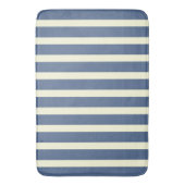 Blauwe mariniers en roomstrepen badmat (Voorkant Verticaal)