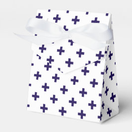 Blauwe mariniers kruisen wit bedankdoosjes