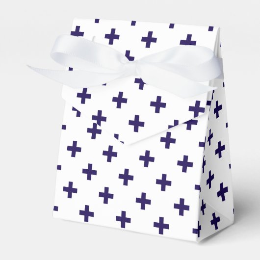 Blauwe mariniers kruisen wit bedankdoosjes (Voorkant Zijde)